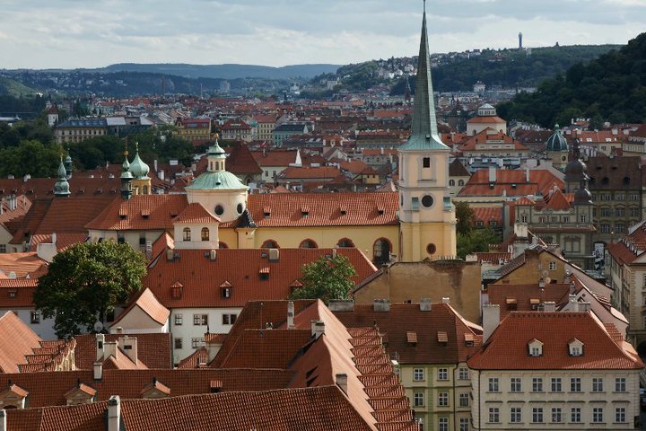 Historic Prague roofs