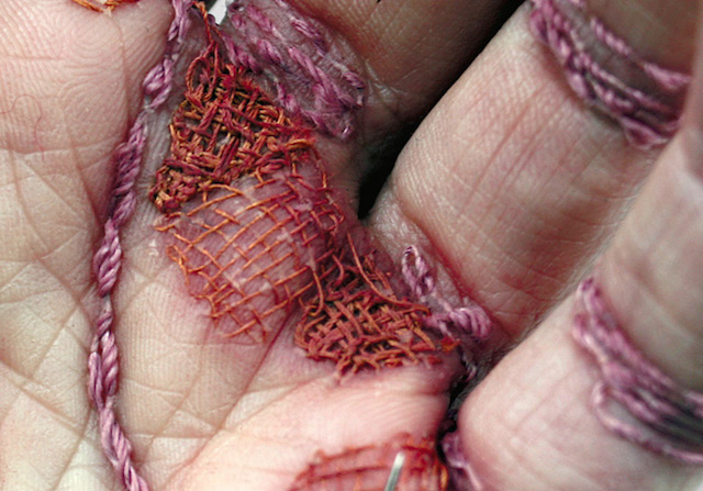 Embroidered flesh